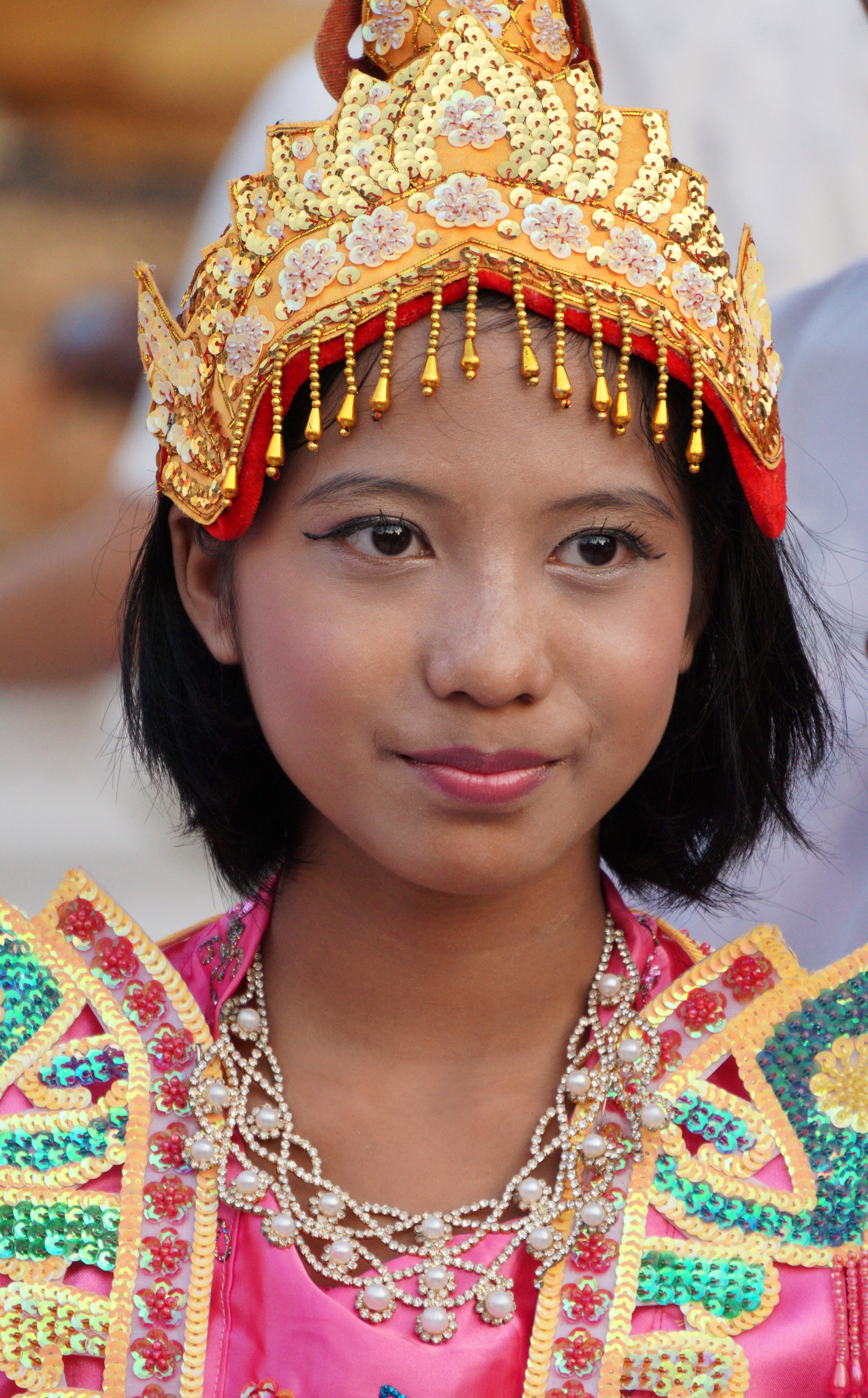 Burmese Girl at Shwedagon Paya